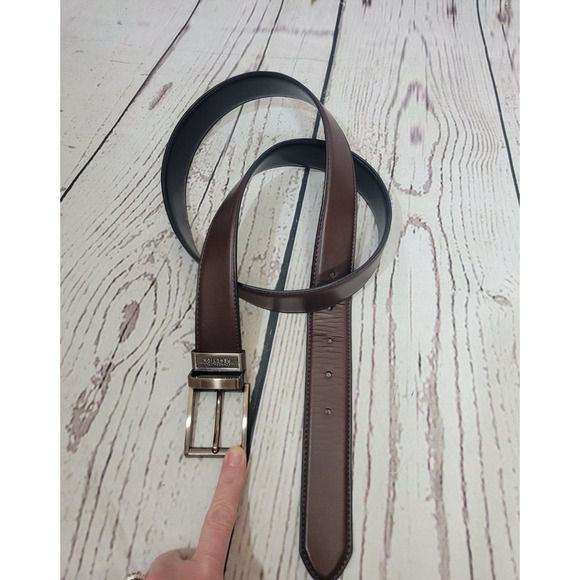 Kenneth Cole Reaction Brown Reversible Career Casual Dress Belt Men's Size 38 - Picture 1 of 9